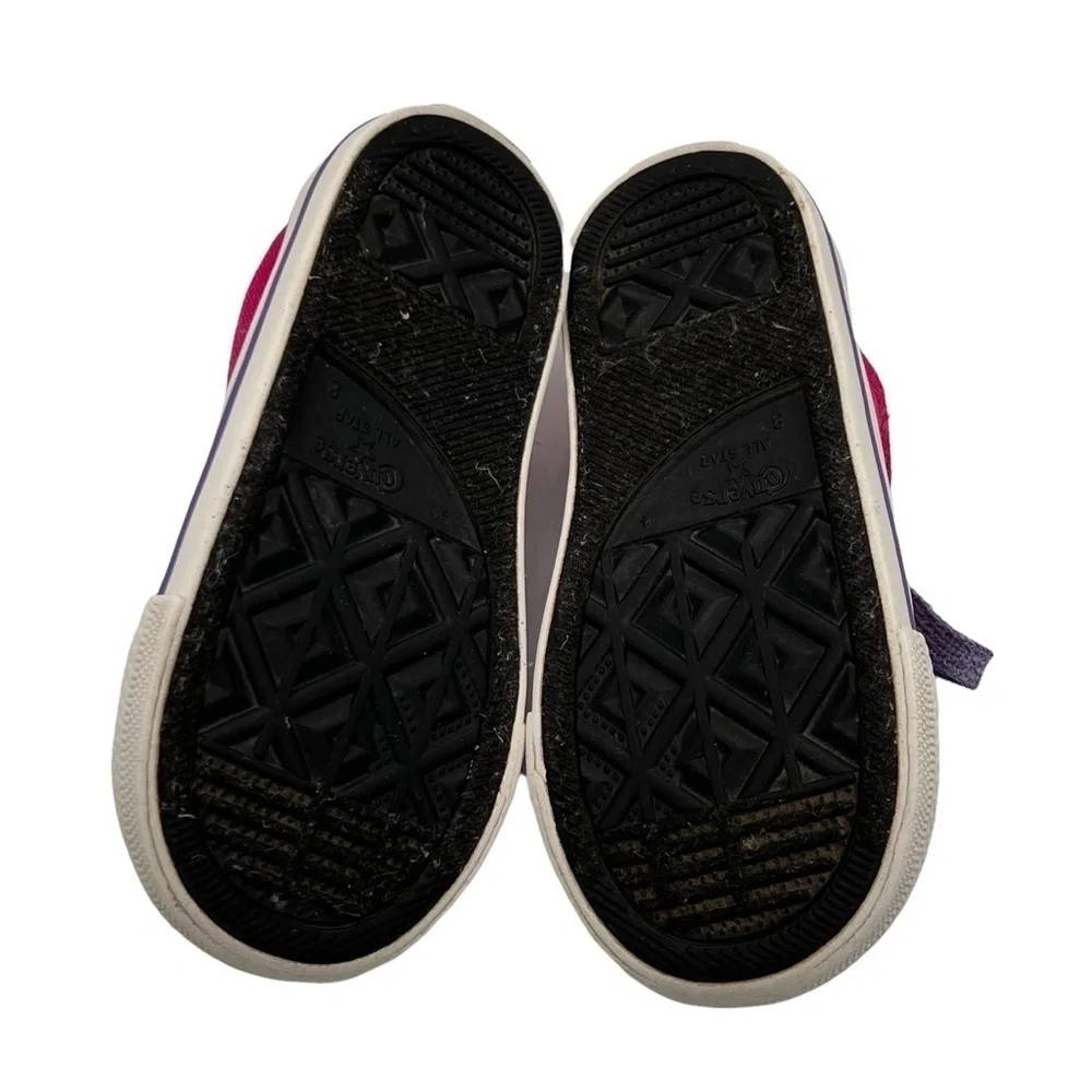Converse All Star Pink Purple Sneakers Size 8 Toddler Girl’s